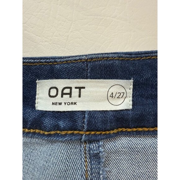 Oat Classic High-Waisted Wide-Leg Denim Jeans great stretch (bin DD200) - Picture 8 of 9